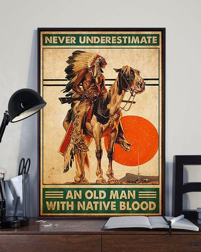 Native American 3D All Over Printed Canvas Poster