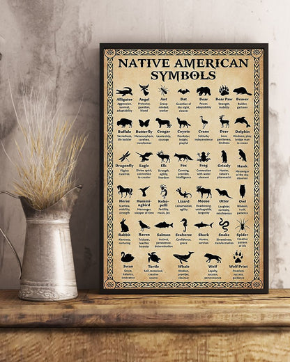 Native American 3D All Over Printed Canvas Poster
