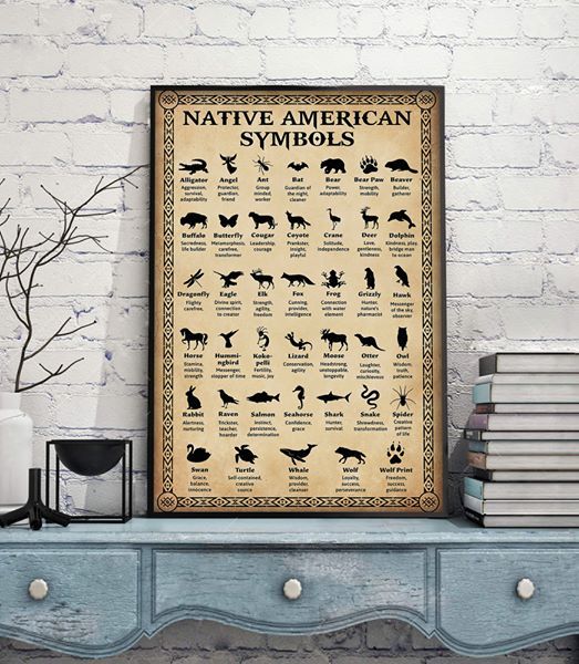Native American 3D All Over Printed Canvas Poster