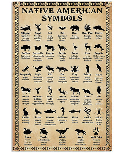 Native American 3D All Over Printed Canvas Poster