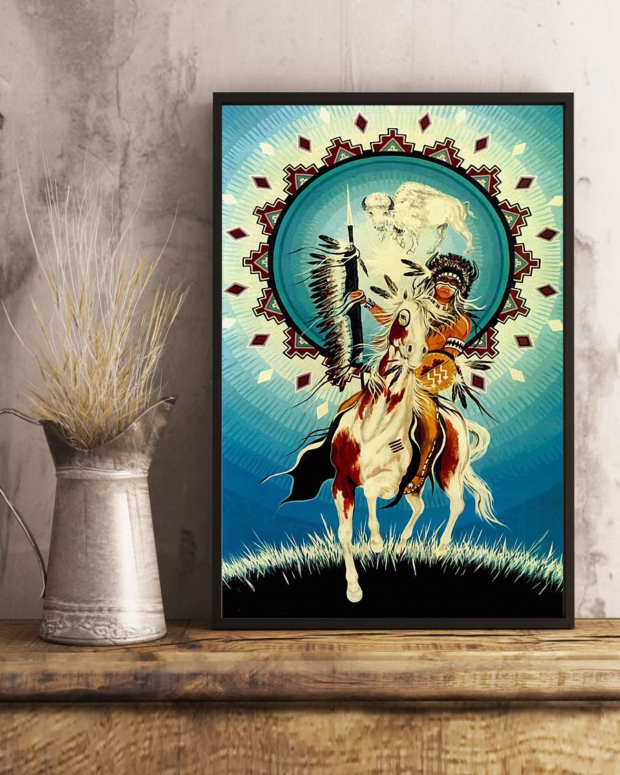 Native American 3D All Over Printed Canvas Poster