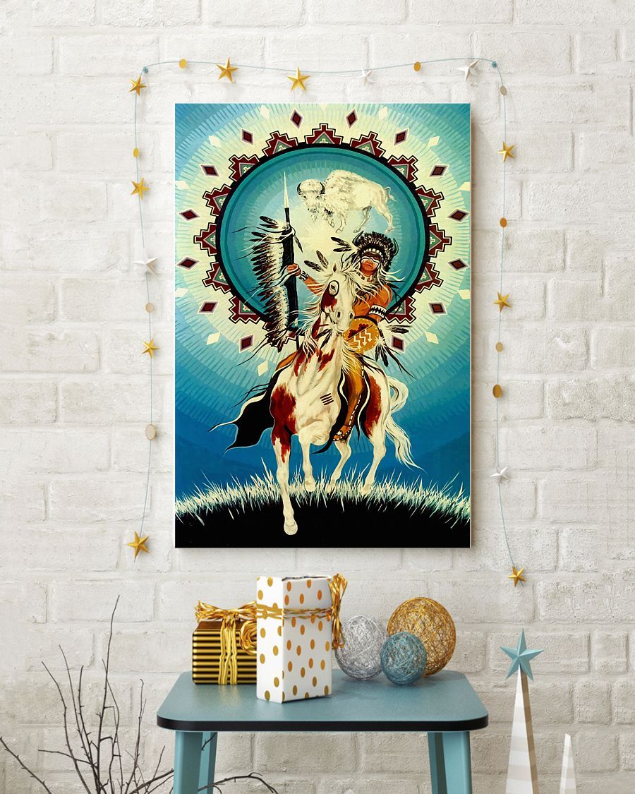 Native American 3D All Over Printed Canvas Poster