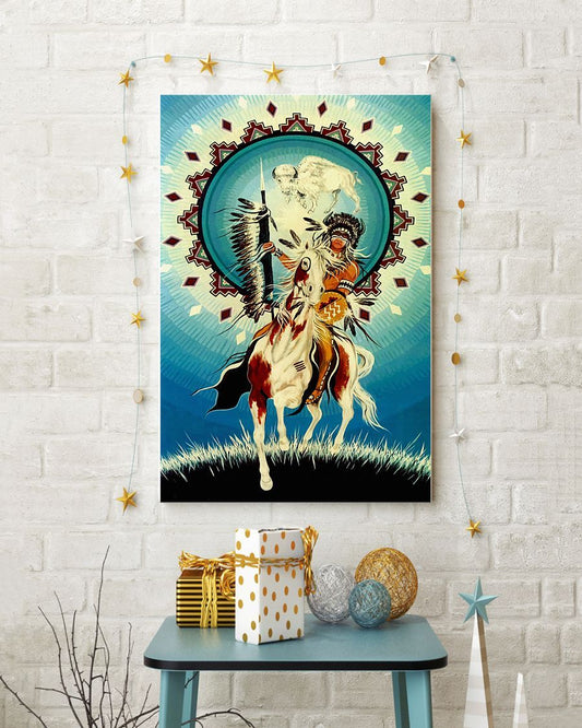 Native American 3D All Over Printed Canvas Poster