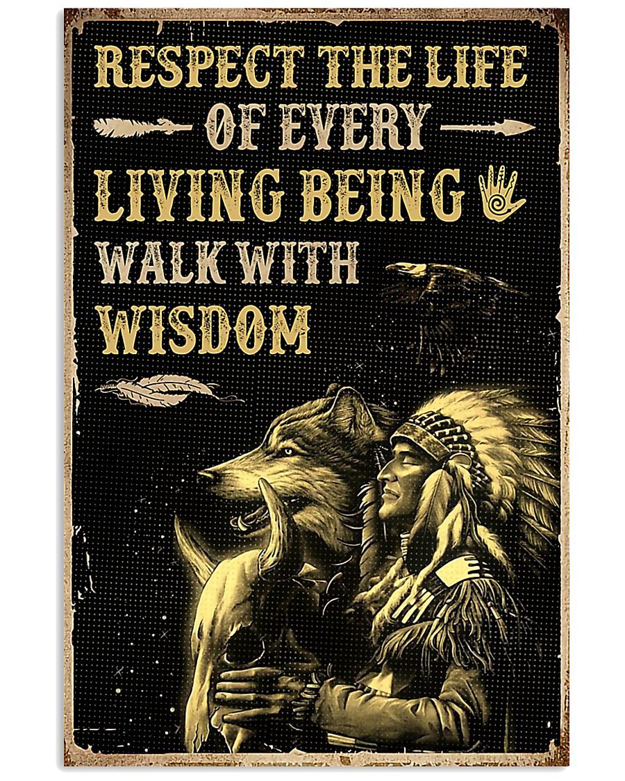 Native American 3D All Over Printed Canvas Poster