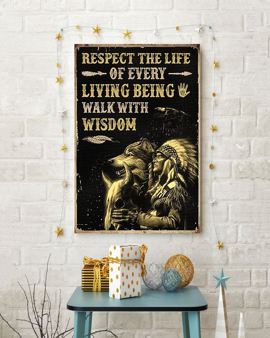 Native American 3D All Over Printed Canvas Poster
