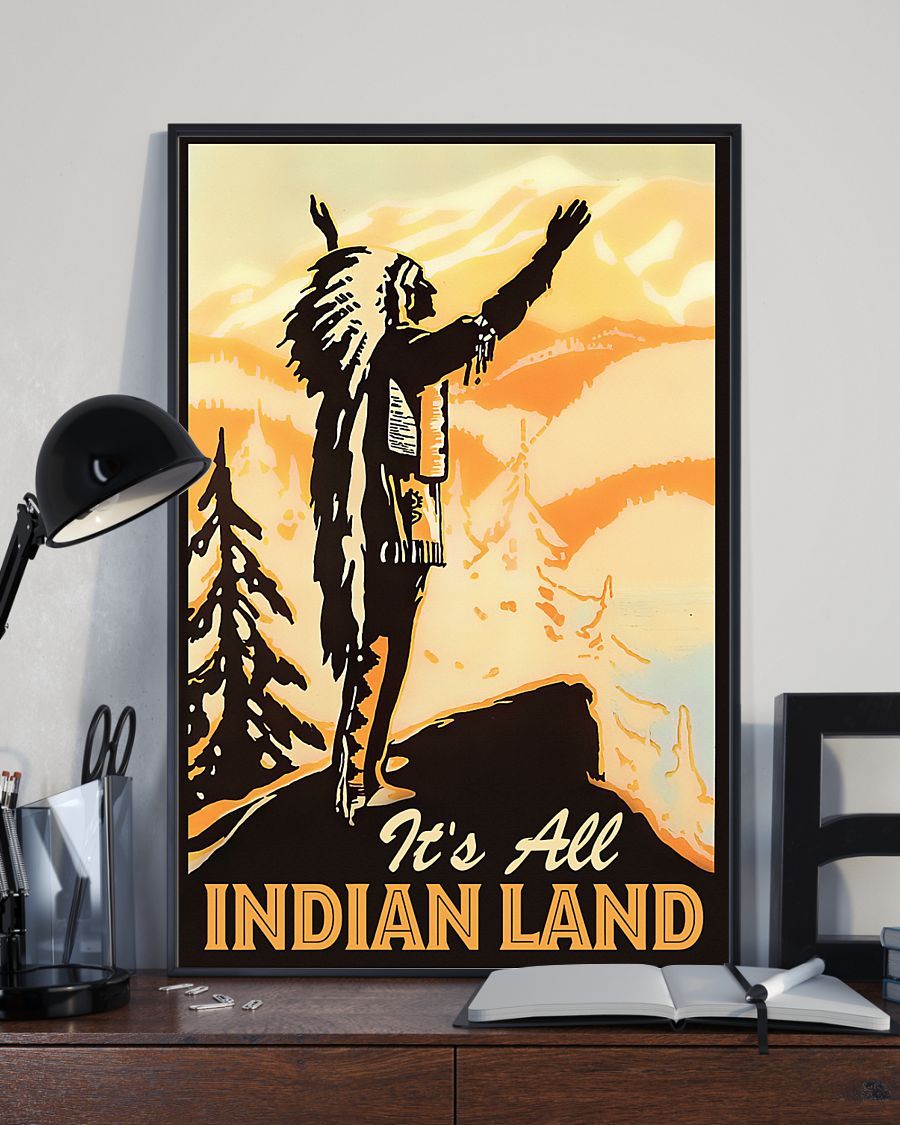 Native American 3D All Over Printed Canvas Poster