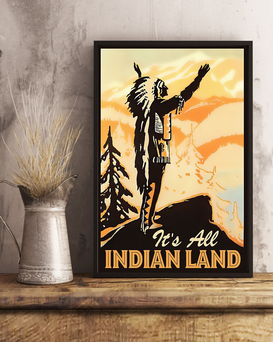 Native American 3D All Over Printed Canvas Poster
