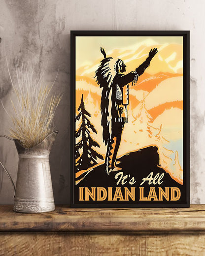 Native American 3D All Over Printed Canvas Poster