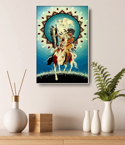 Native American 3D All Over Printed Canvas Poster