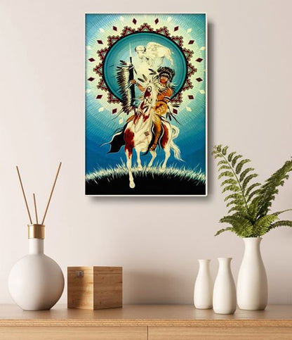 Native American 3D All Over Printed Canvas Poster