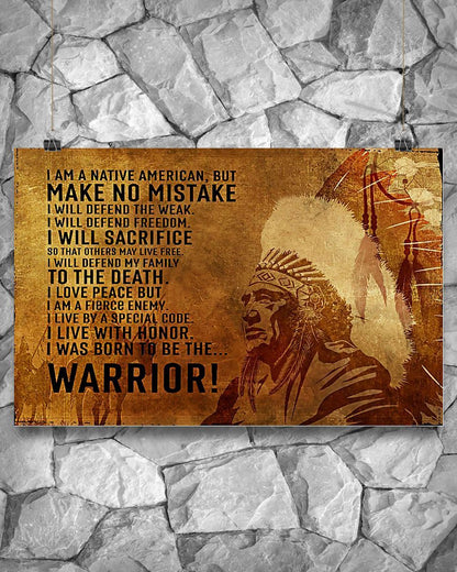 Native American 3D All Over Printed Canvas Poster