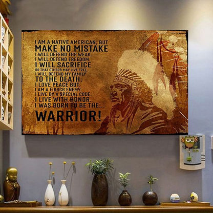 Native American 3D All Over Printed Canvas Poster