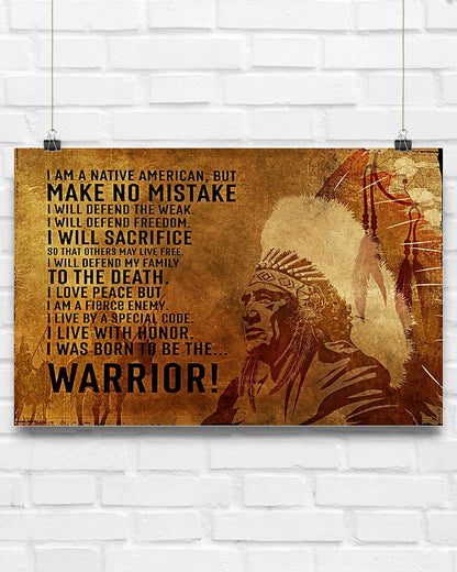 Native American 3D All Over Printed Canvas Poster
