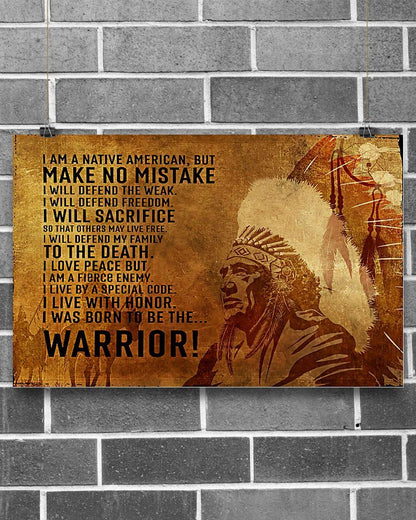 Native American 3D All Over Printed Canvas Poster