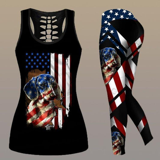 Dachshund dog Combo Tank + Legging TA032020-Apparel-TA-S-S-Vibe Cosy™