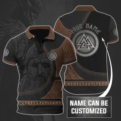 Customized Name Viking 3D All Over Printed Polo