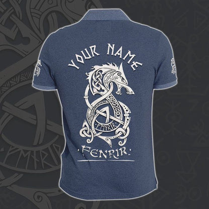 Customized Name Viking 3D All Over Printed Polo