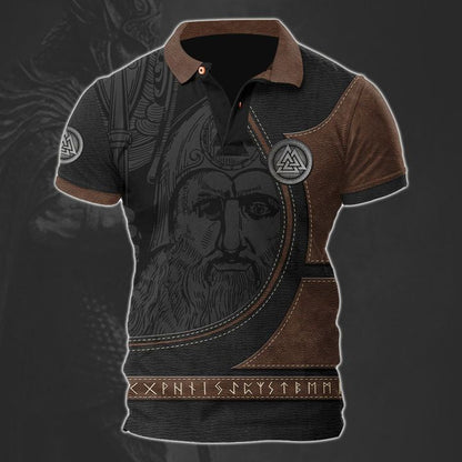 Customized Name Viking 3D All Over Printed Polo