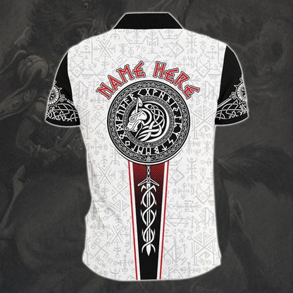 Customized Name Viking 3D All Over Printed Polo