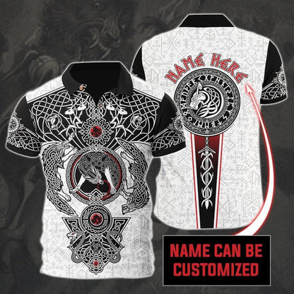 Customized Name Viking 3D All Over Printed Polo
