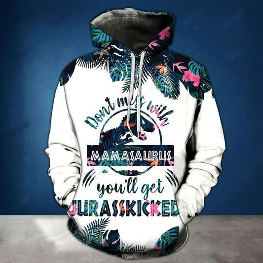Mamasaurus Blue 3D All Over Printed Unisex Shirts