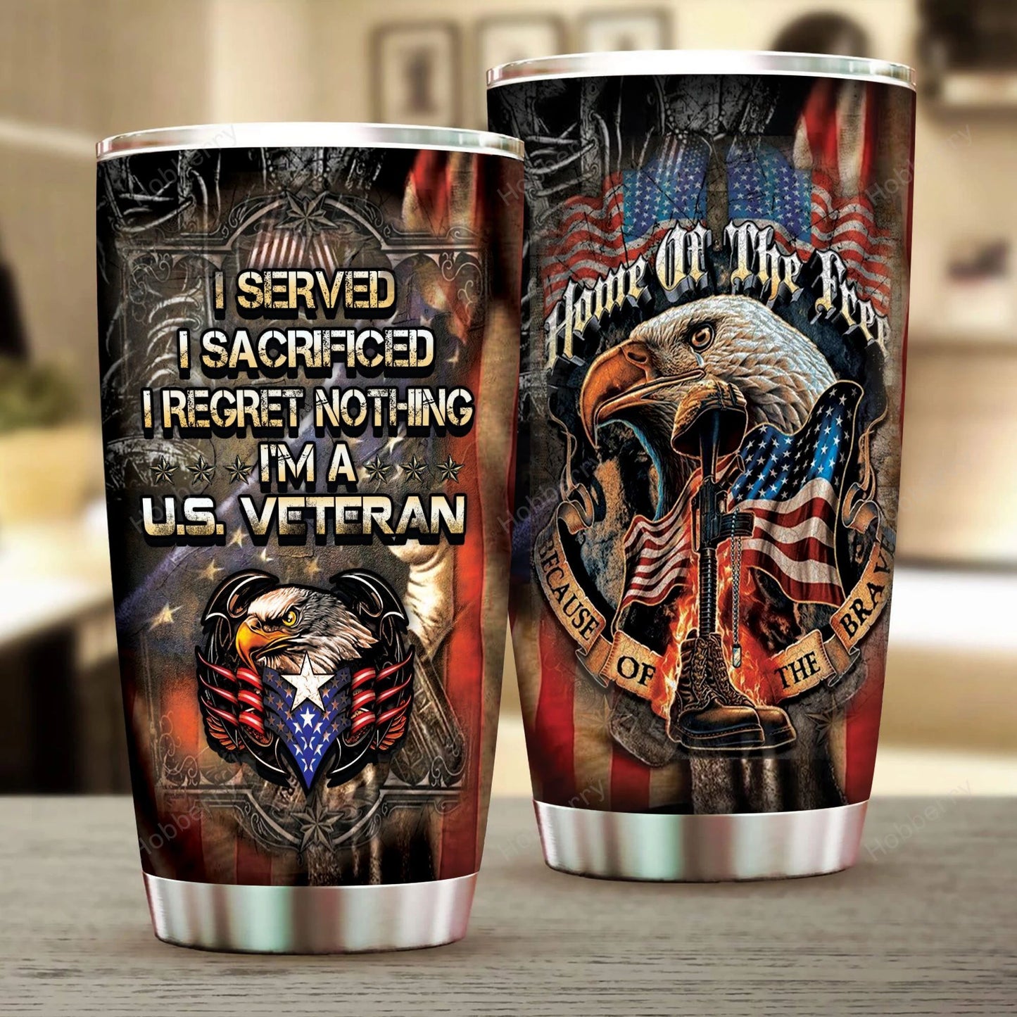 Customize Name United States Veteran Tumbler