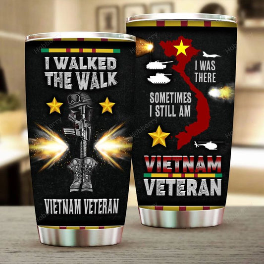 United States VIETNAM Veteran Steel Tumbler