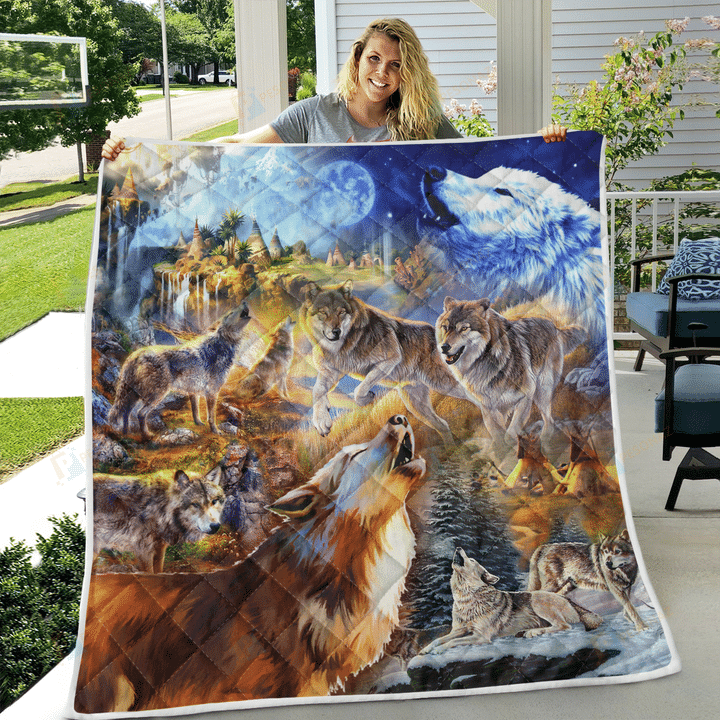 Native American 3D All Over Printed Quilt