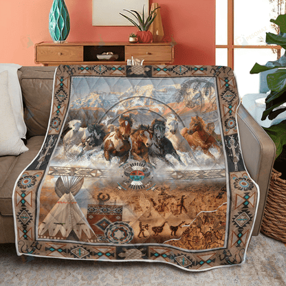 Native American 3D All Over Printed Quilt