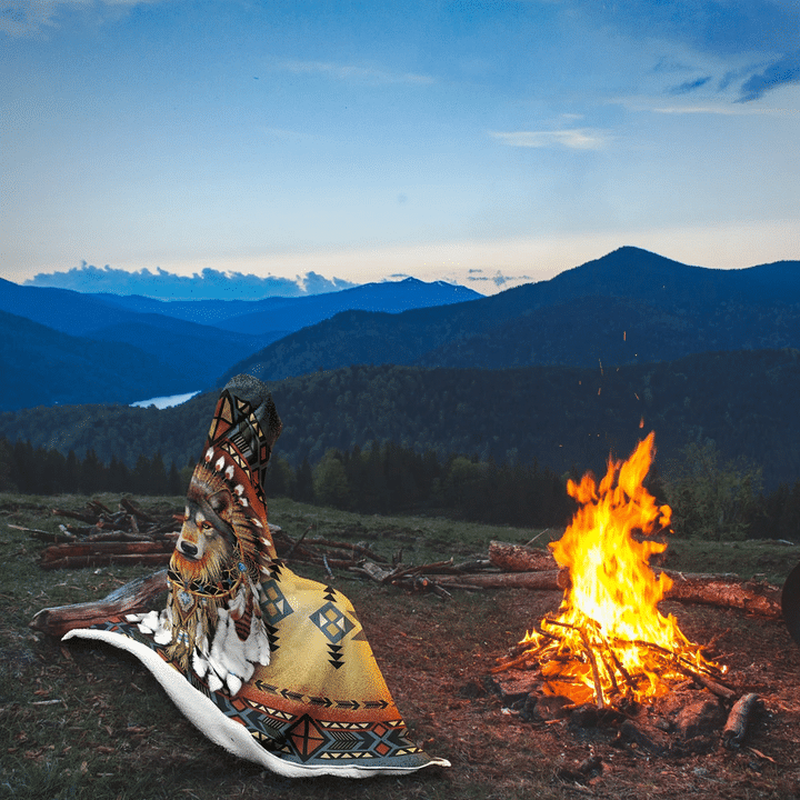 Native American Hooded Blanket