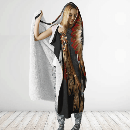 Native American Hooded Blanket