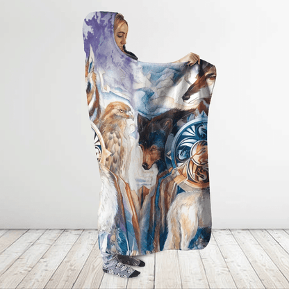 Native American Hooded Blanket