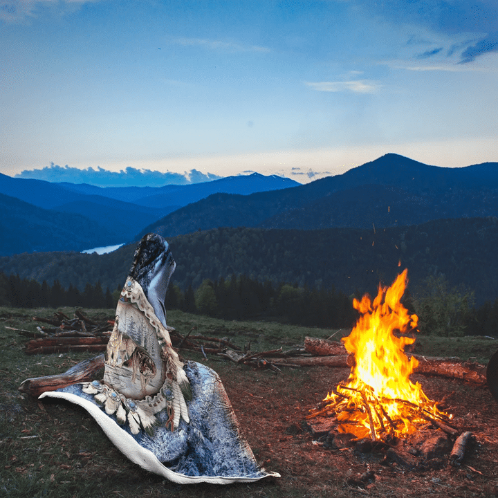 Native American Hooded Blanket