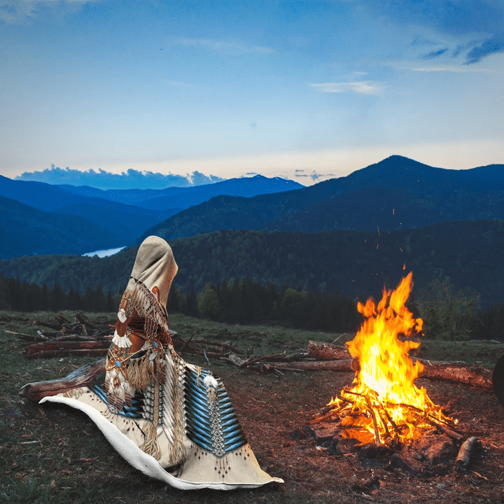 Native American Hooded Blanket