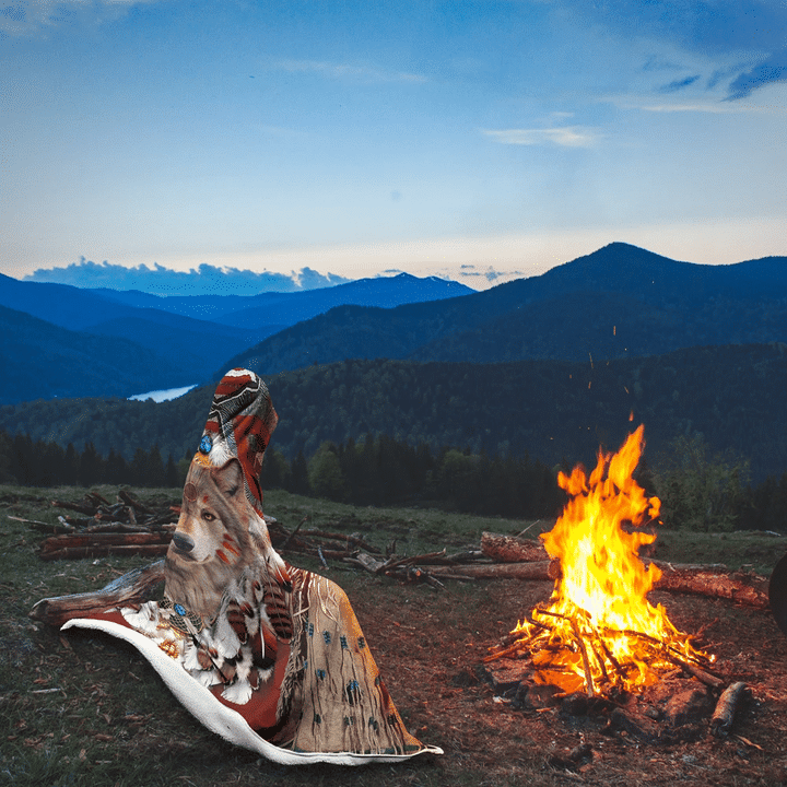 Native American Hooded Blanket