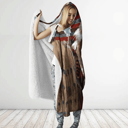 Native American Hooded Blanket