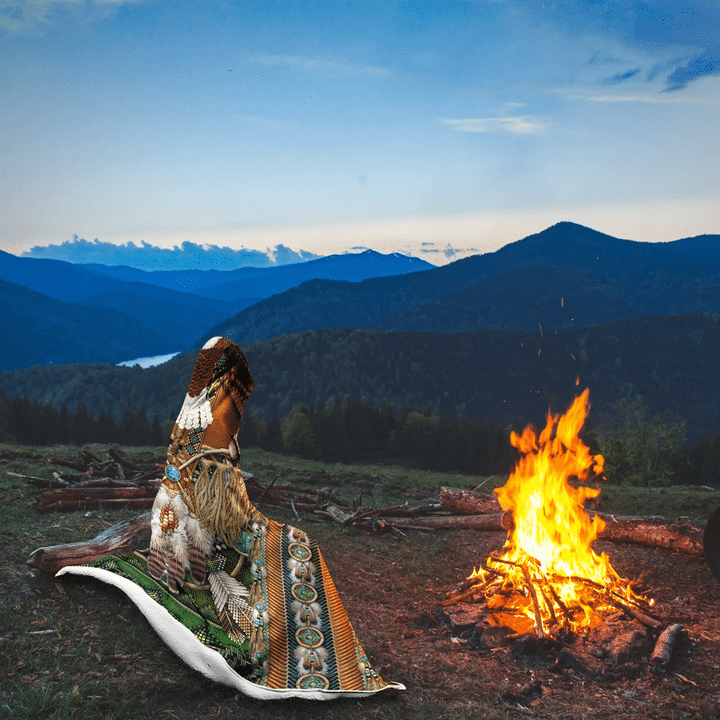 Native American Hooded Blanket