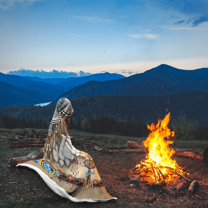 Native American Hooded Blanket