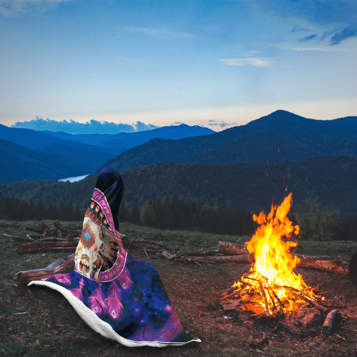 Native American Hooded Blanket