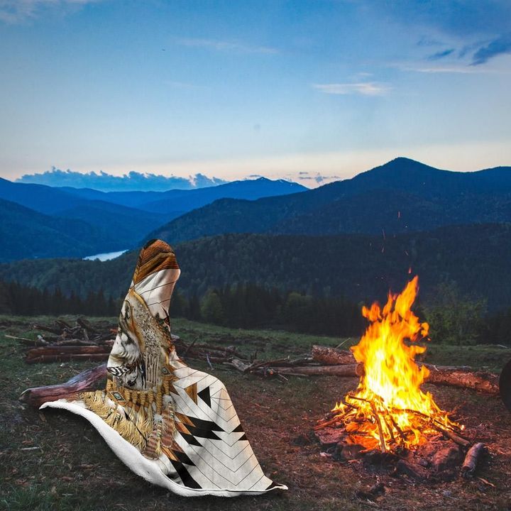 Native American Hooded Blanket