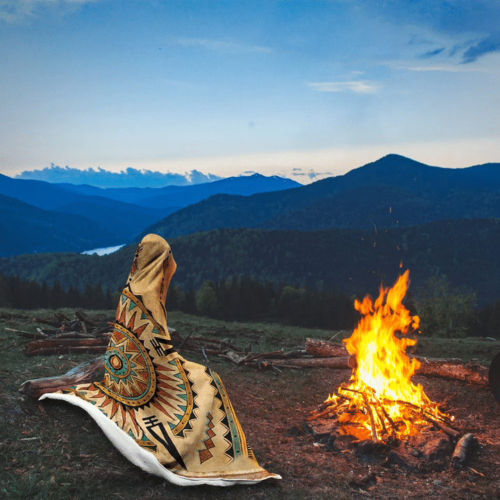 Native American Hooded Blanket