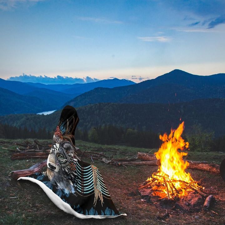 Native American Hooded Blanket