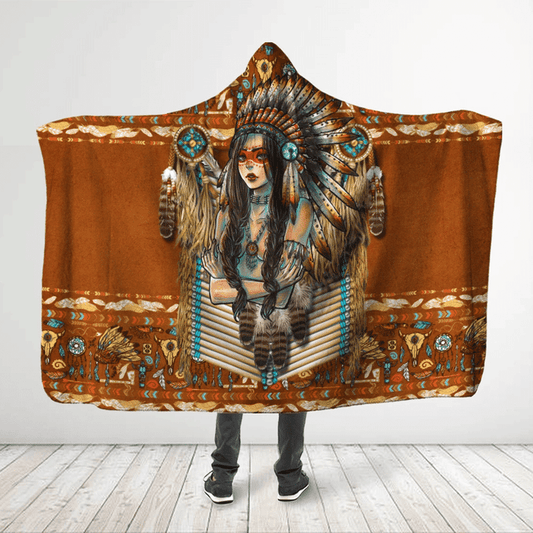 Native American Hooded Blanket