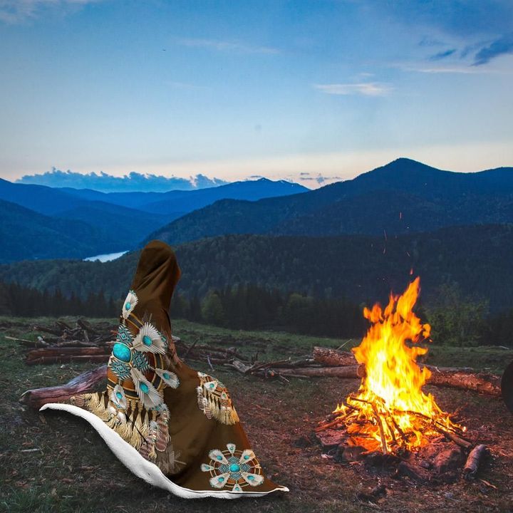 Native American Hooded Blanket