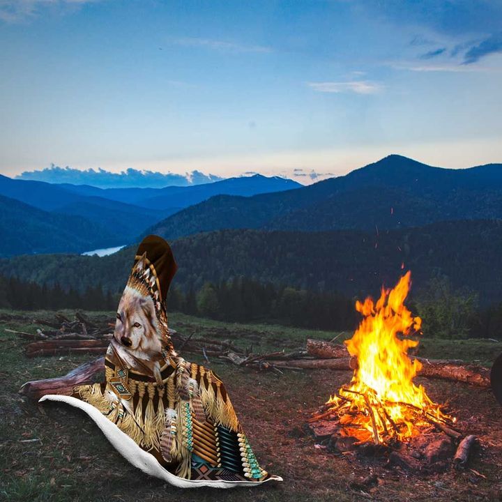 Native American Hooded Blanket