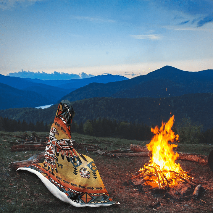 Native American Hooded Blanket