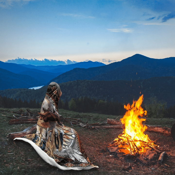 Native American Hooded Blanket