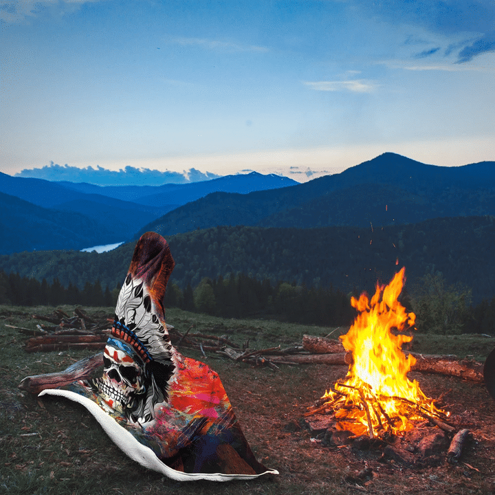 Native American Hooded Blanket