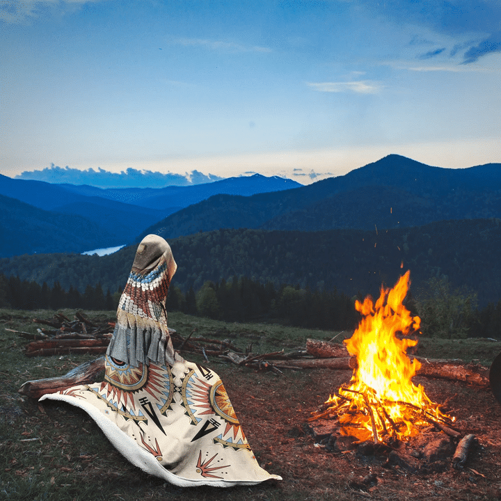 Native American Hooded Blanket