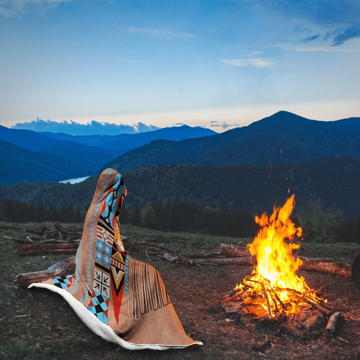 Native American Hooded Blanket
